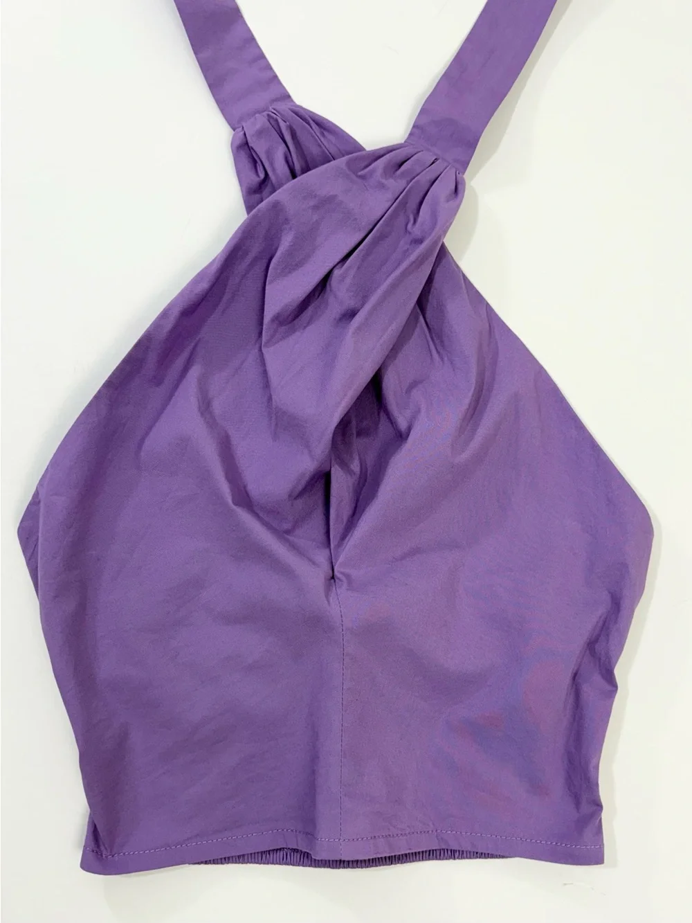 STAUD Kai Amethyst/Purple Crossover Tie Halter Top Sz XS - Picture 3 of 11